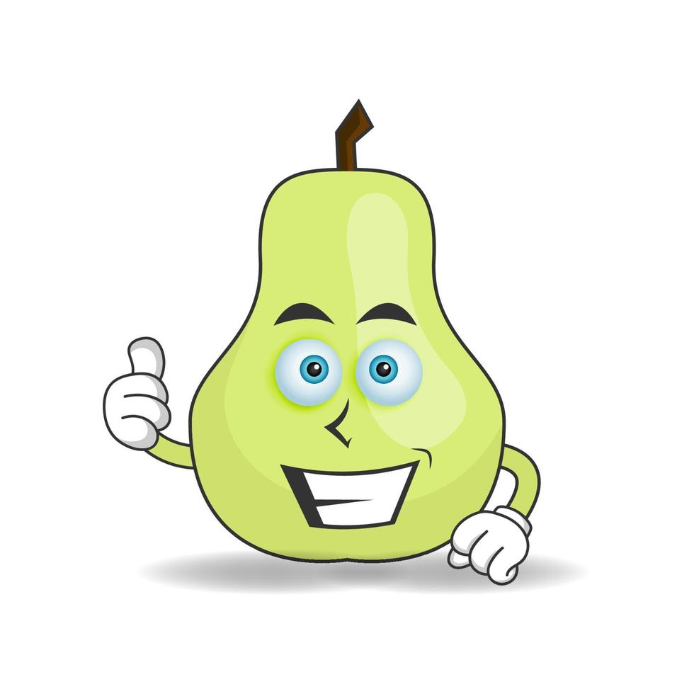 Guava mascot character with smile expression. vector illustration