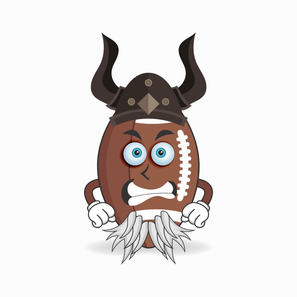 The American Football mascot character becomes a fighter. vector illustration