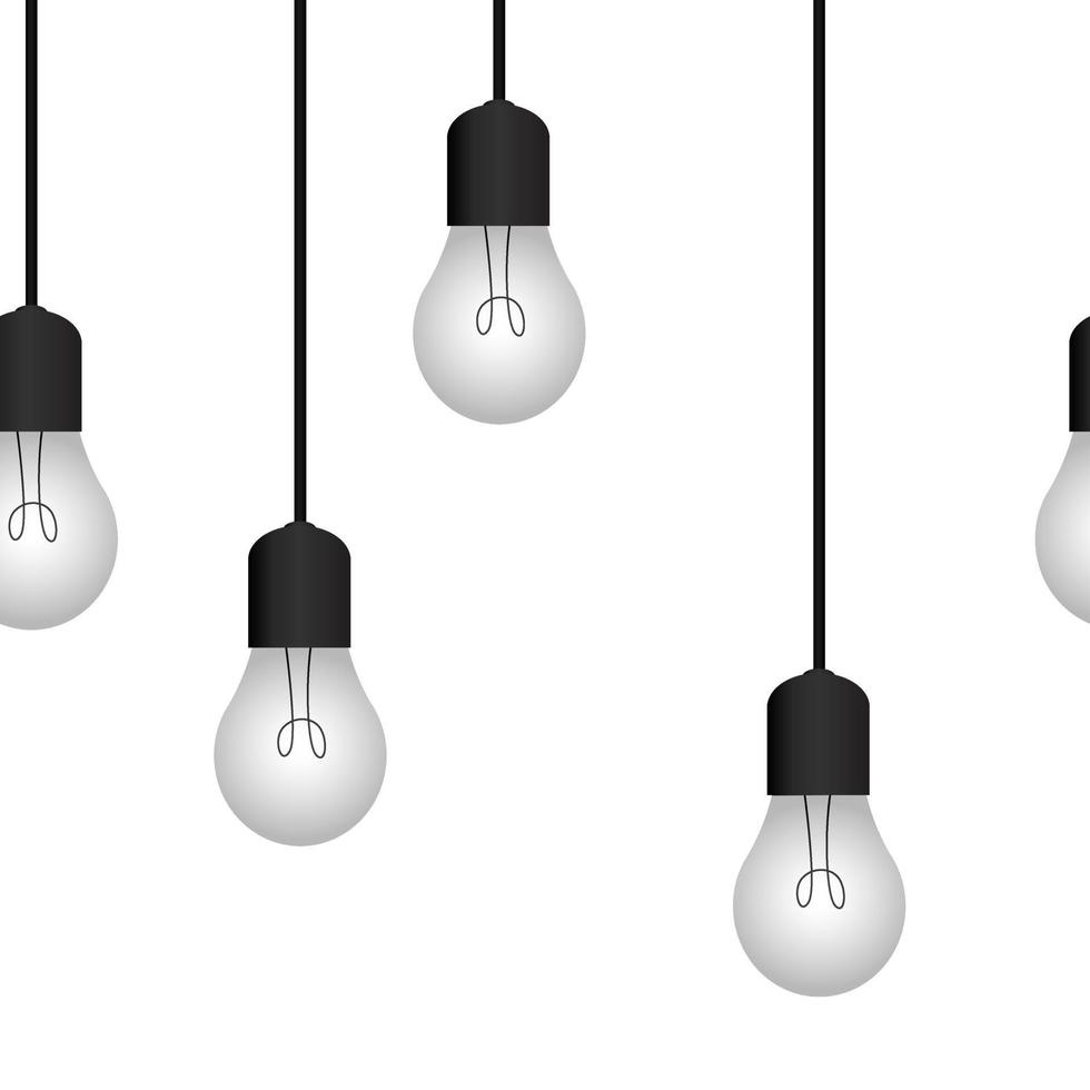 vector illustration of hanging light bulb design. white background.  seamless pattern designs for wallpaper, backdrop, cover, paper cut and  print on fabric. simple and unique modern template 3791380 Vector Art at  Vecteezy