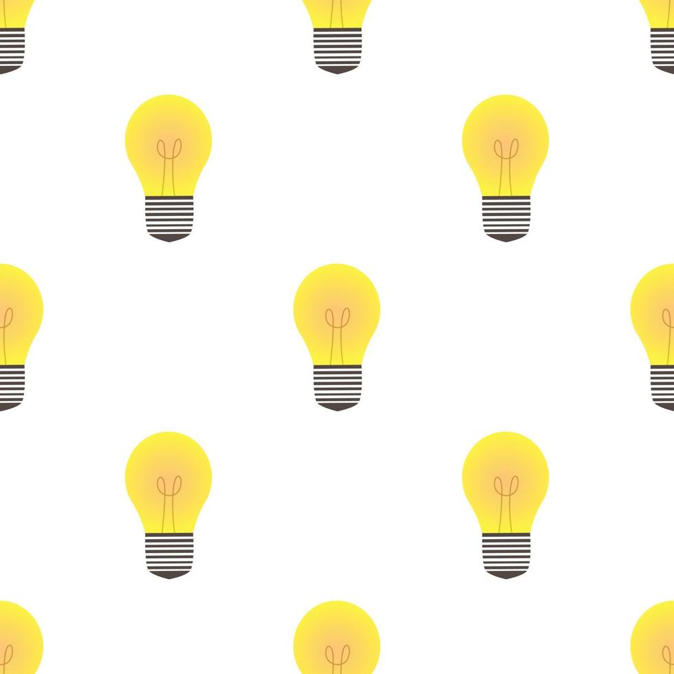 vector illustration of yellow light bulb design. white background. seamless pattern designs for wallpaper, backdrop, cover, paper cut and print on fabric. simple and unique modern template