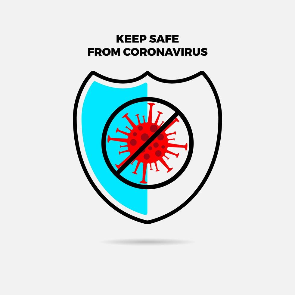 símbolo de guardia de virus corona vector