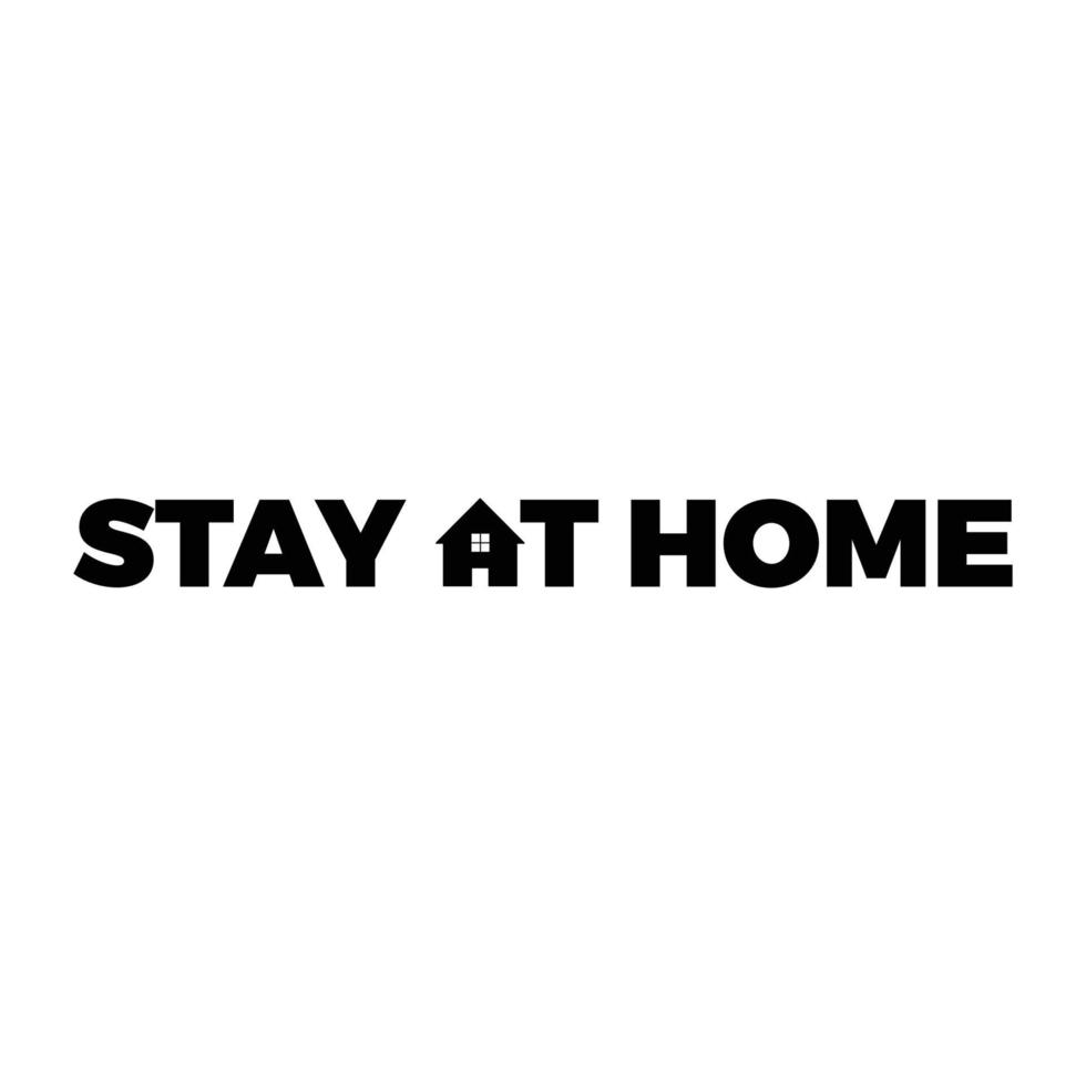 stay at home logotype vector design