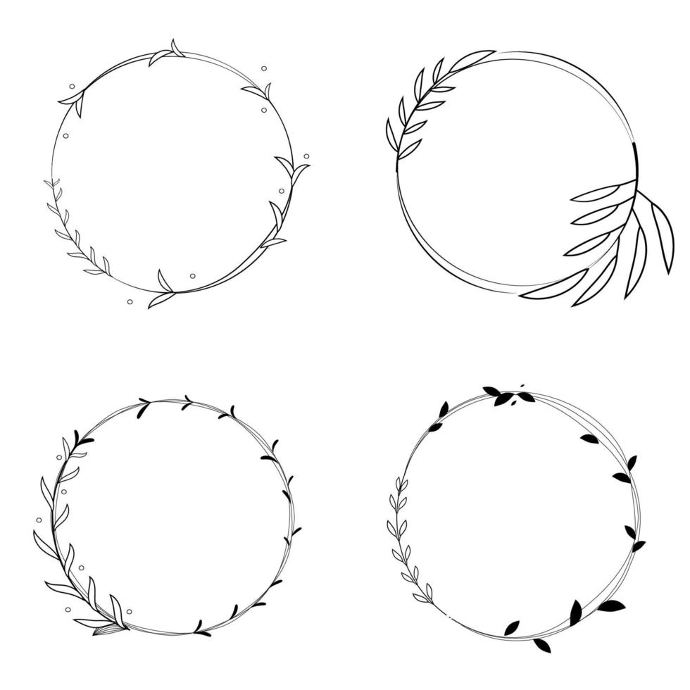 set vector design frame botanical floral