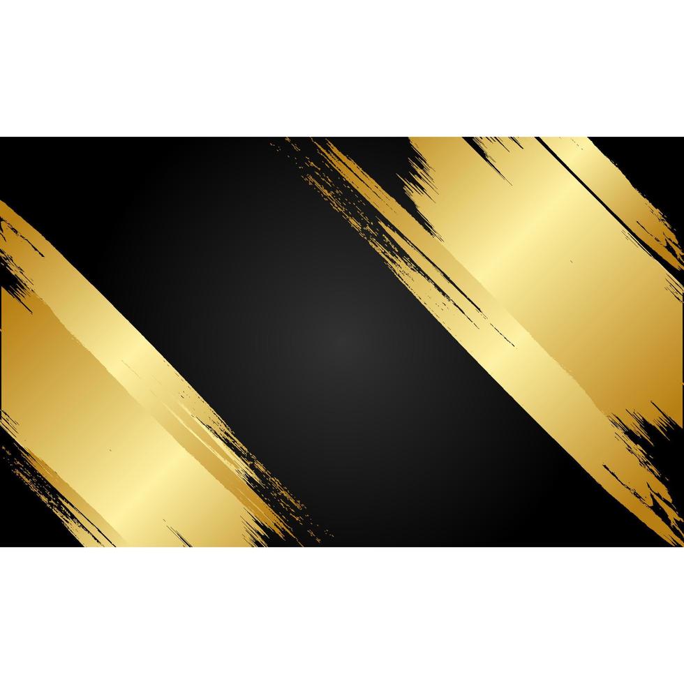 brush stroke gold black color background vector