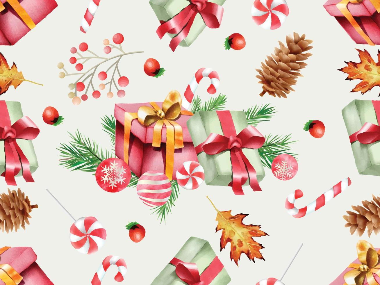 Elegant seamless pattern christmas theme vector