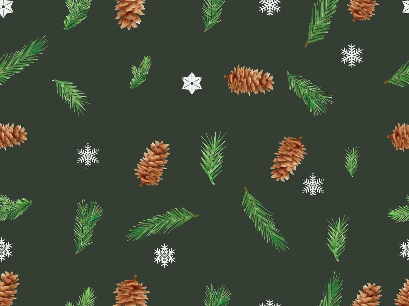 elegante tema de navidad de patrones sin fisuras vector