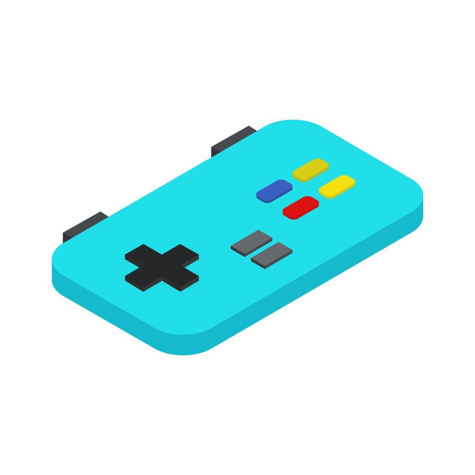 Isometric game pad on white background vector