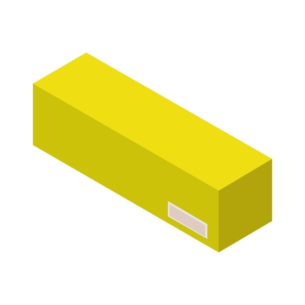 Isometric box on white background vector