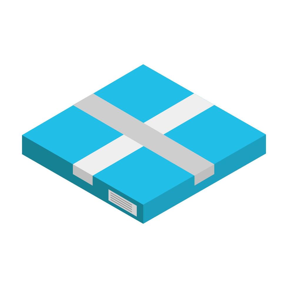 Isometric box on white background vector