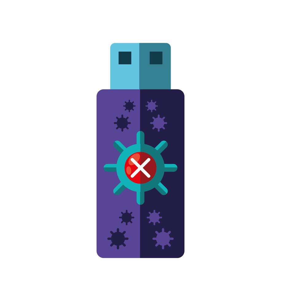Flash Drive Virus Infected Vector Art At Vecteezy