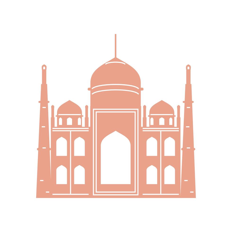 taj mahal temple vector