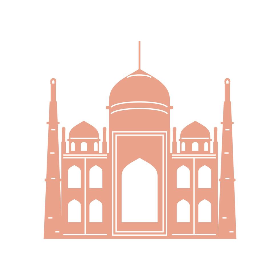 taj mahal temple vector