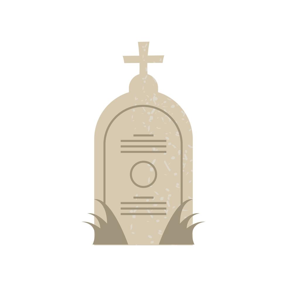 gravestone with cross vector