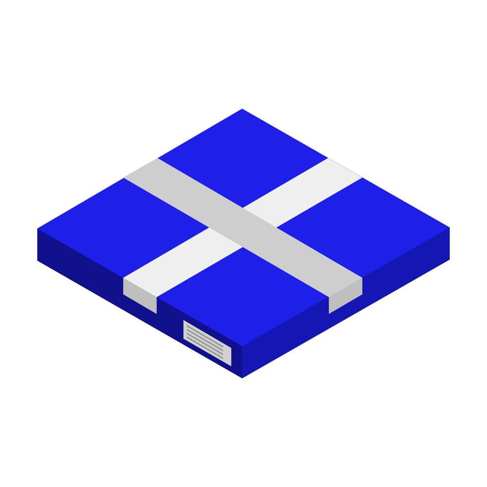 Isometric box on white background vector