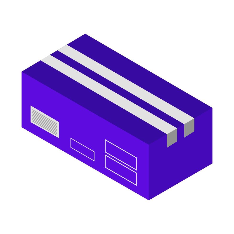 Isometric box on white background vector