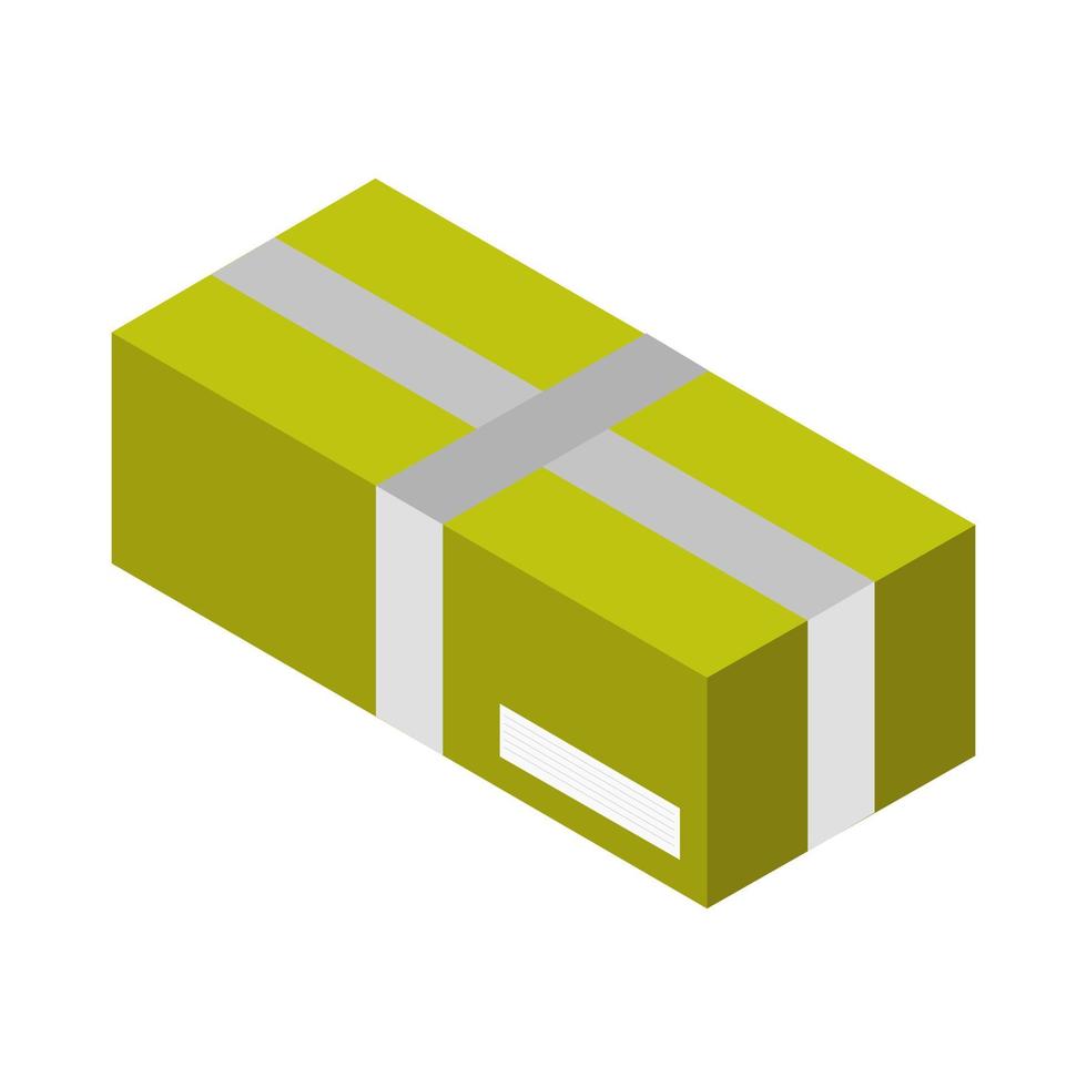 Isometric box on white background vector