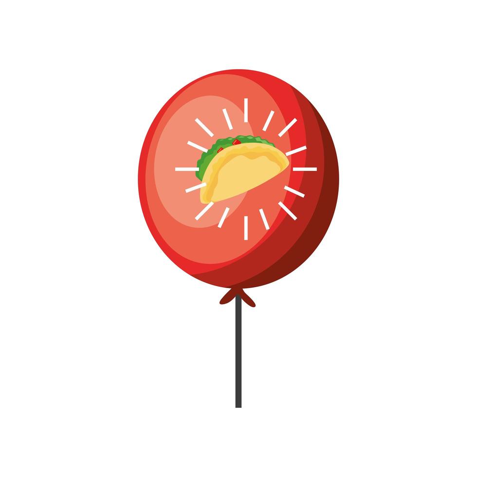 taco in balloon vector