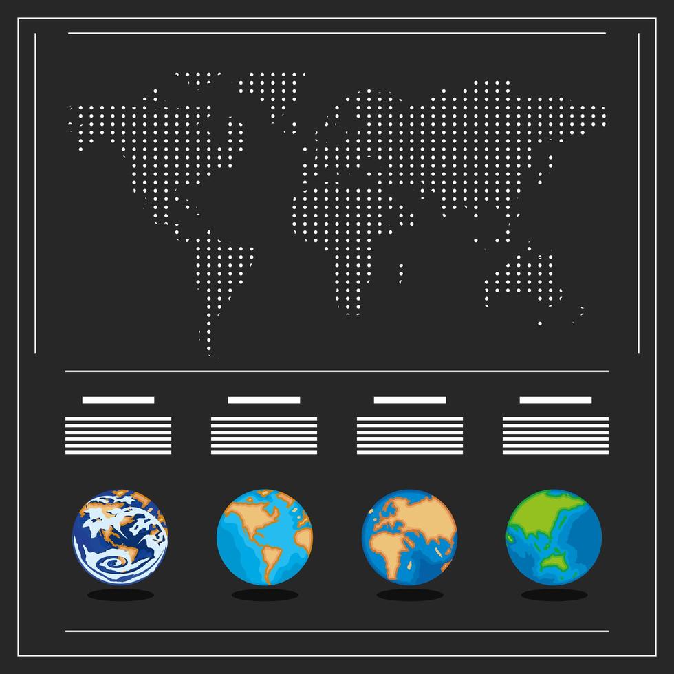 mapas del mundo infográficos vector