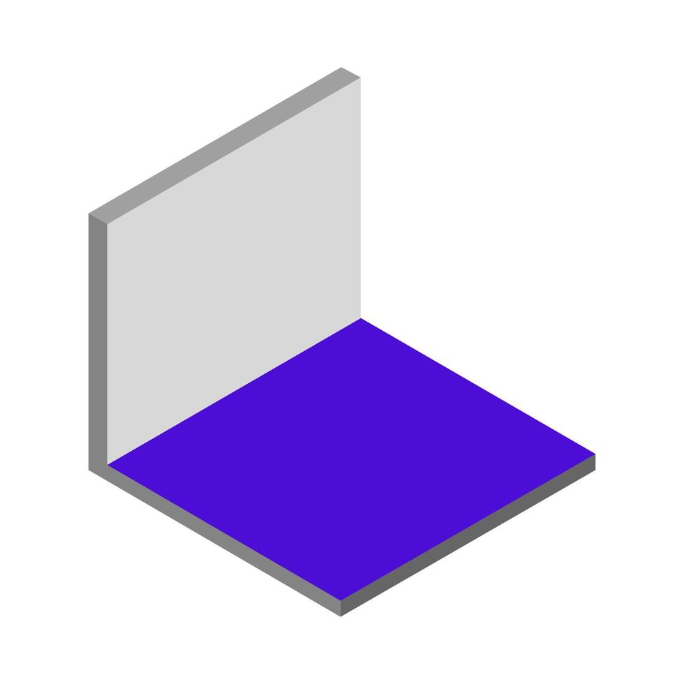 Isometric empty room on white background vector