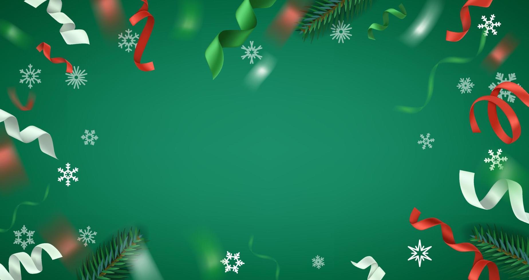 banner de navidad horizontal con espacio de copia vector