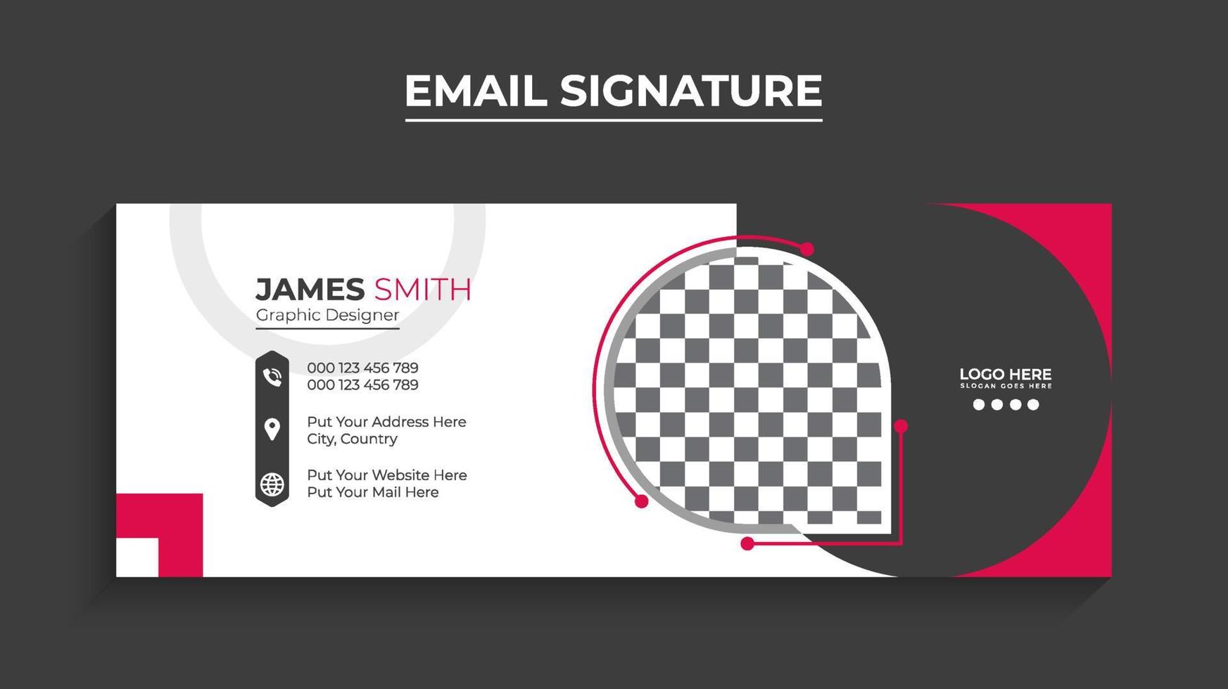 Email signature or email footer Template and  social media cover design Free Download vector