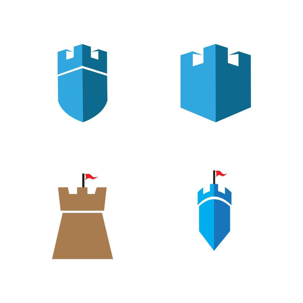 Castle vector illustration icon Logo Template design