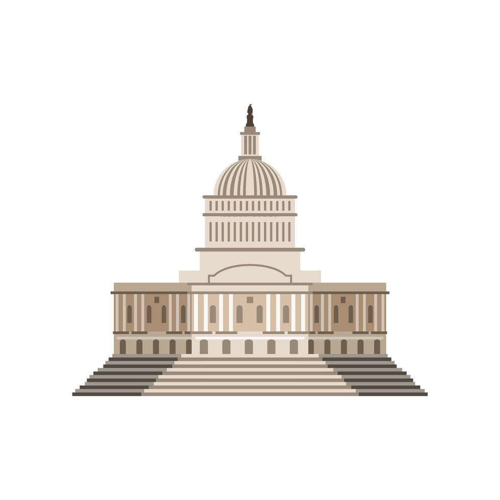 american capitol building vector