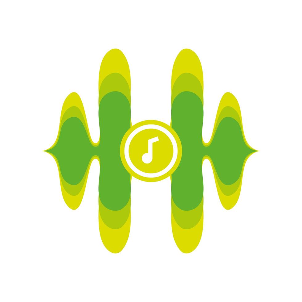 music recognition waves vector