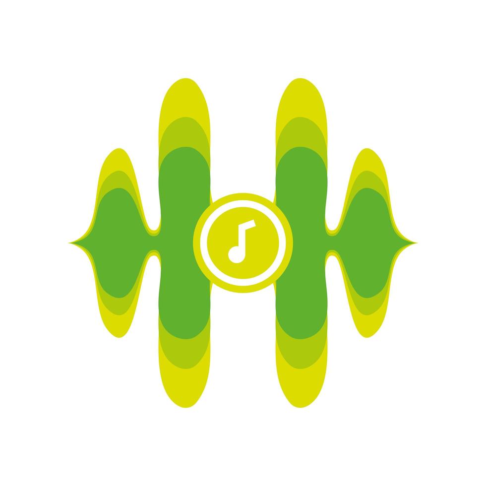 music recognition waves vector