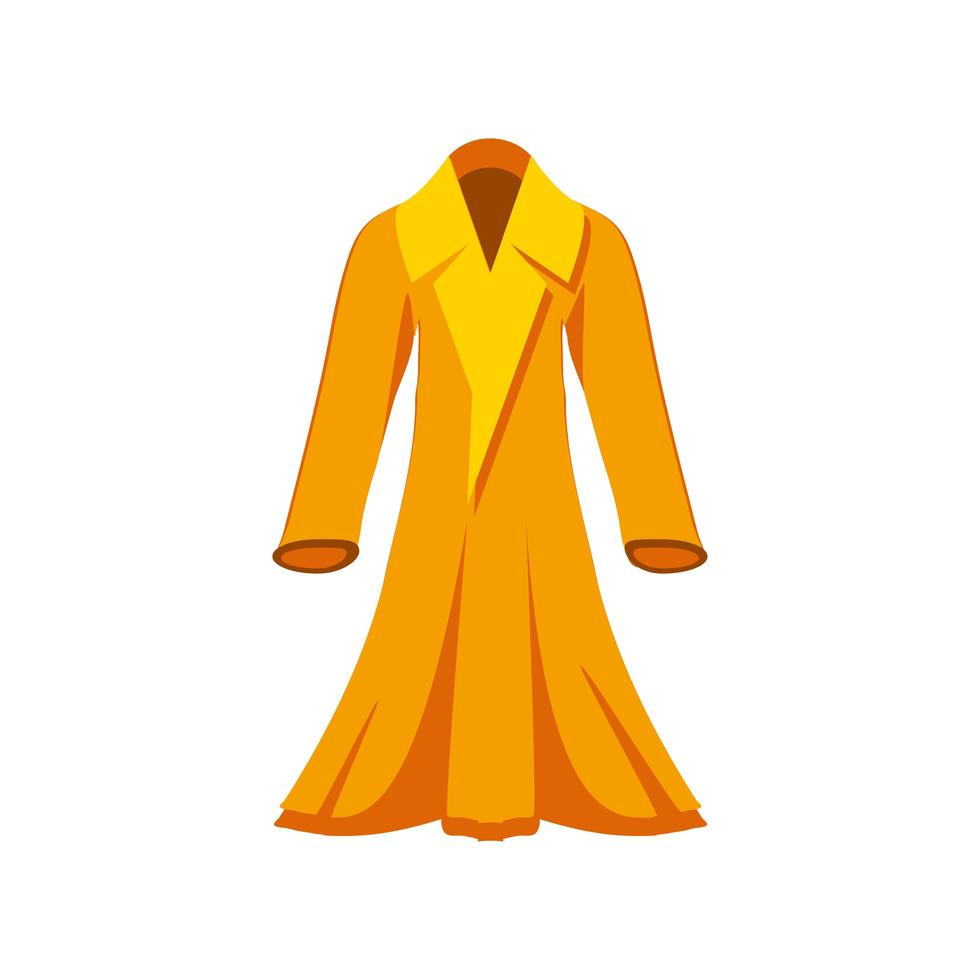 long yellow coat vector