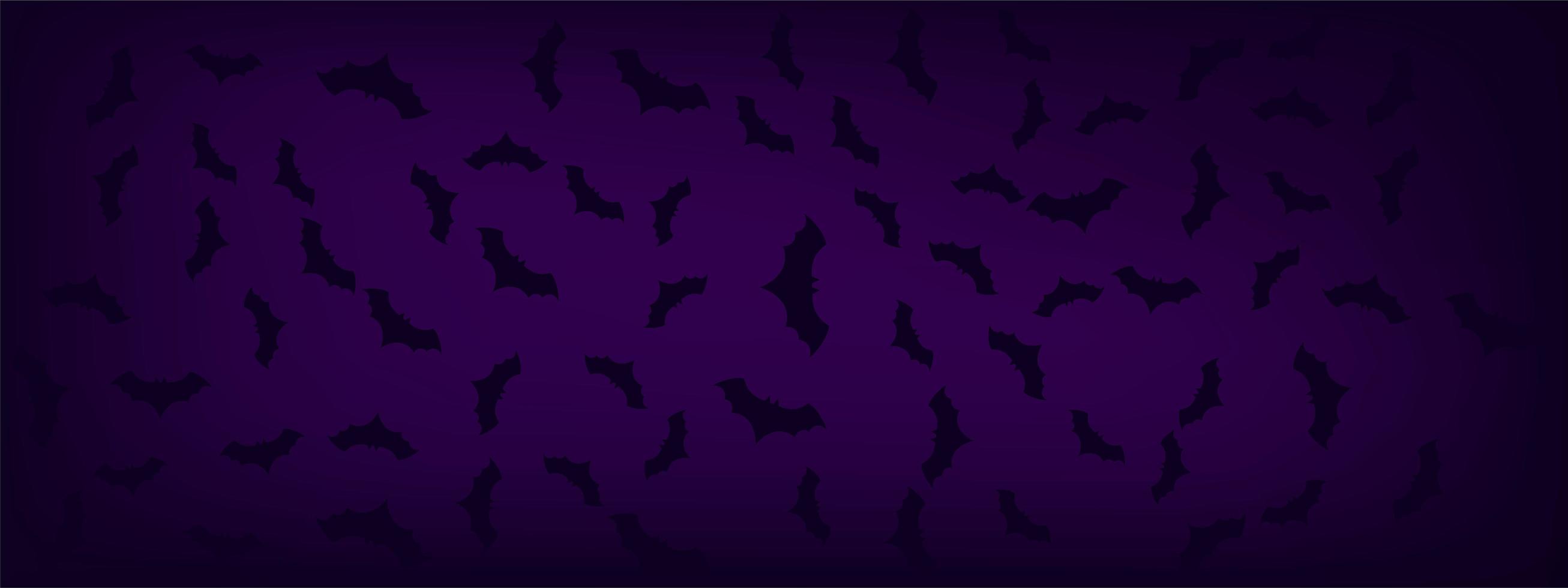Halloween banner bat vector holiday background scary