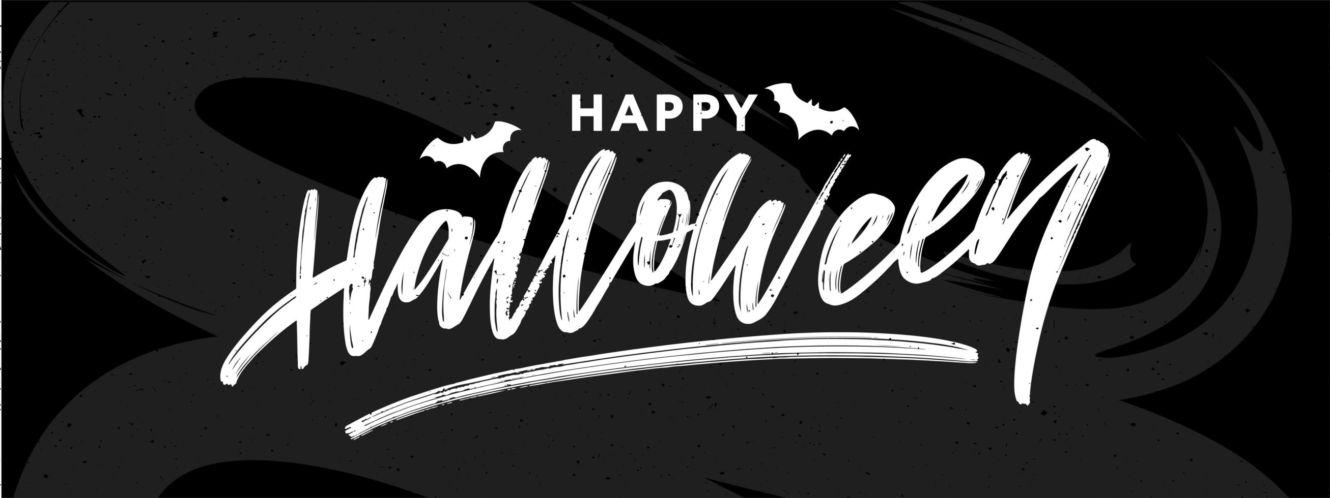 Happy Halloween Text Banner Lettering Holiday Special offer Shop Now vector