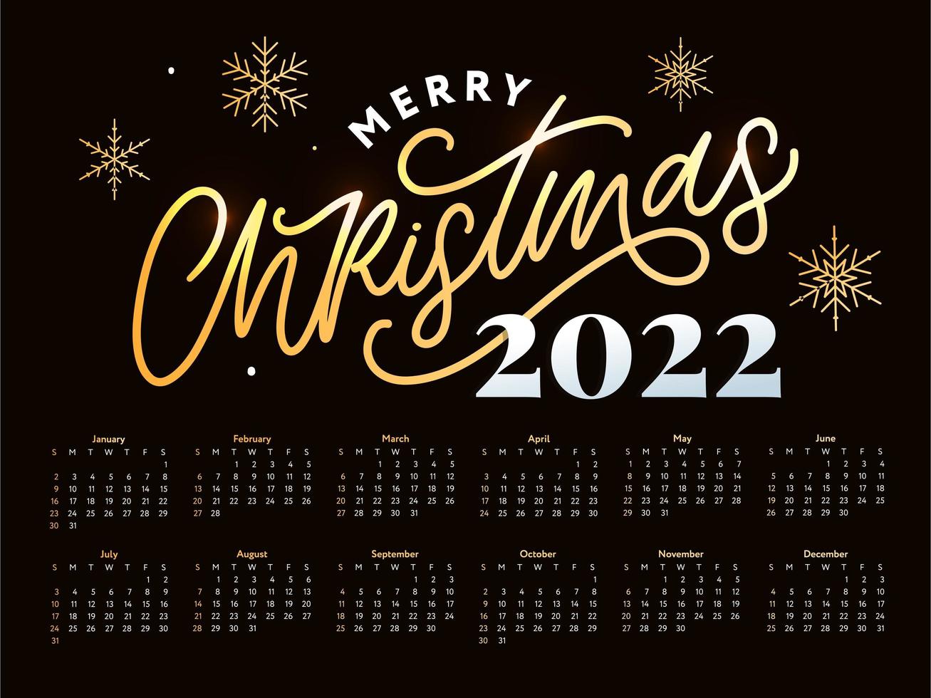 The Christmas Calendar 2022 2022 Christmas Tree New Year Sketch Calendar Week Starts On Sunday. 3792401  Vector Art At Vecteezy