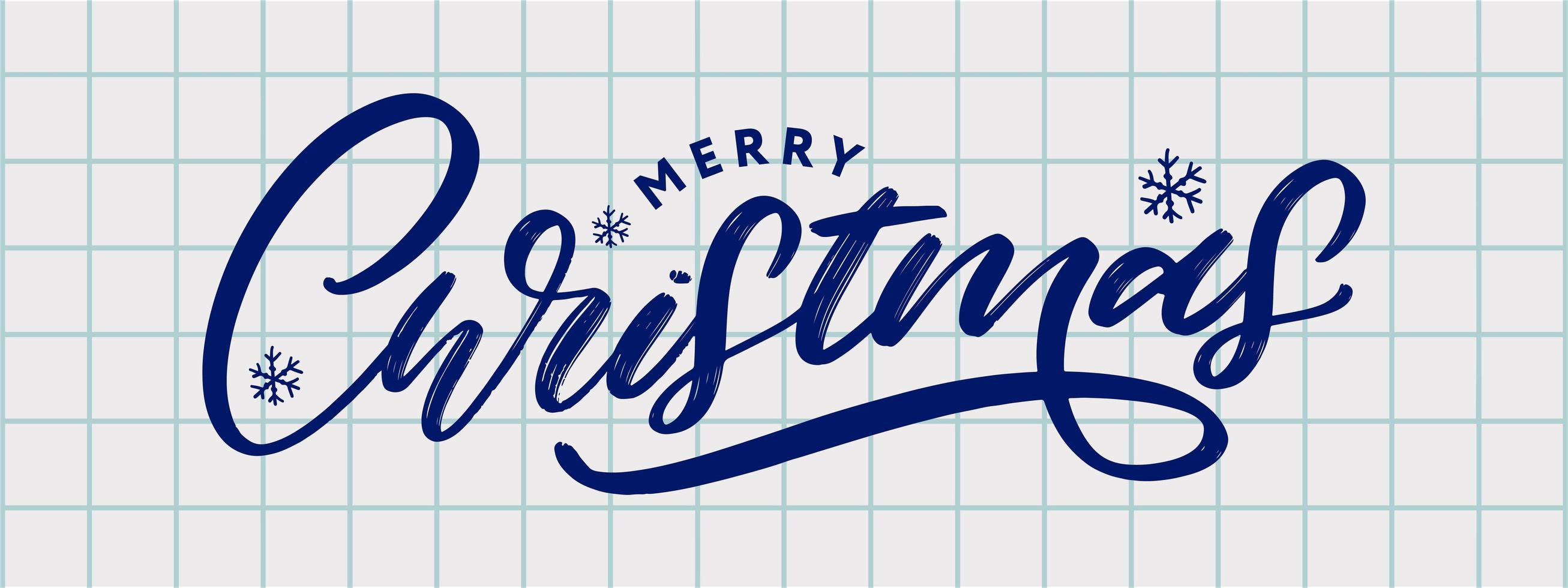 Banner Merry Christmas Holiday New Year Letter font Vector illustration