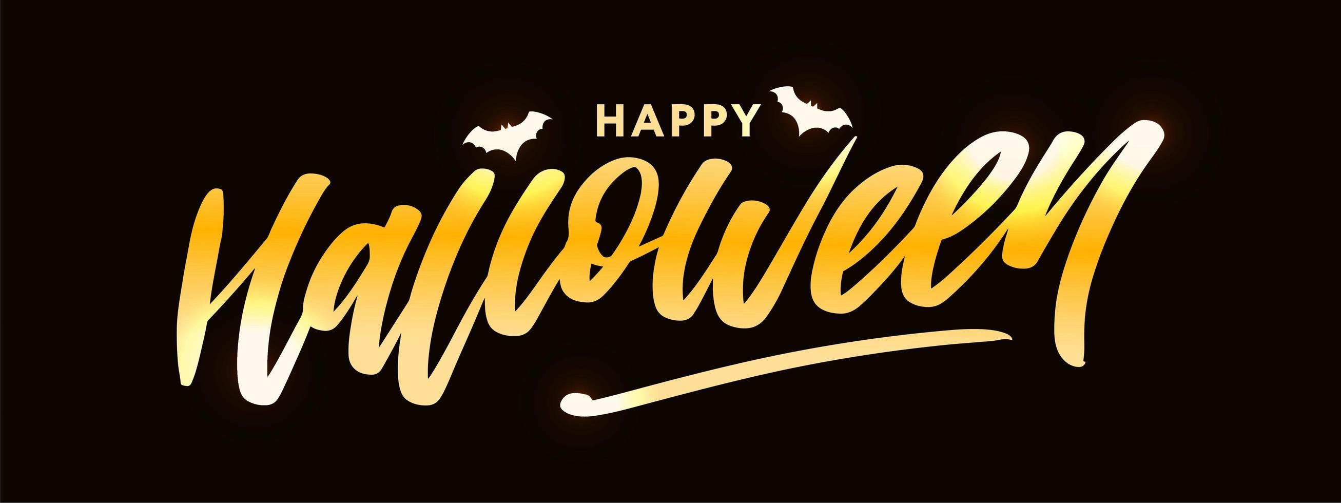 Happy Halloween Text Banner Lettering Holiday Special offer Shop Now vector