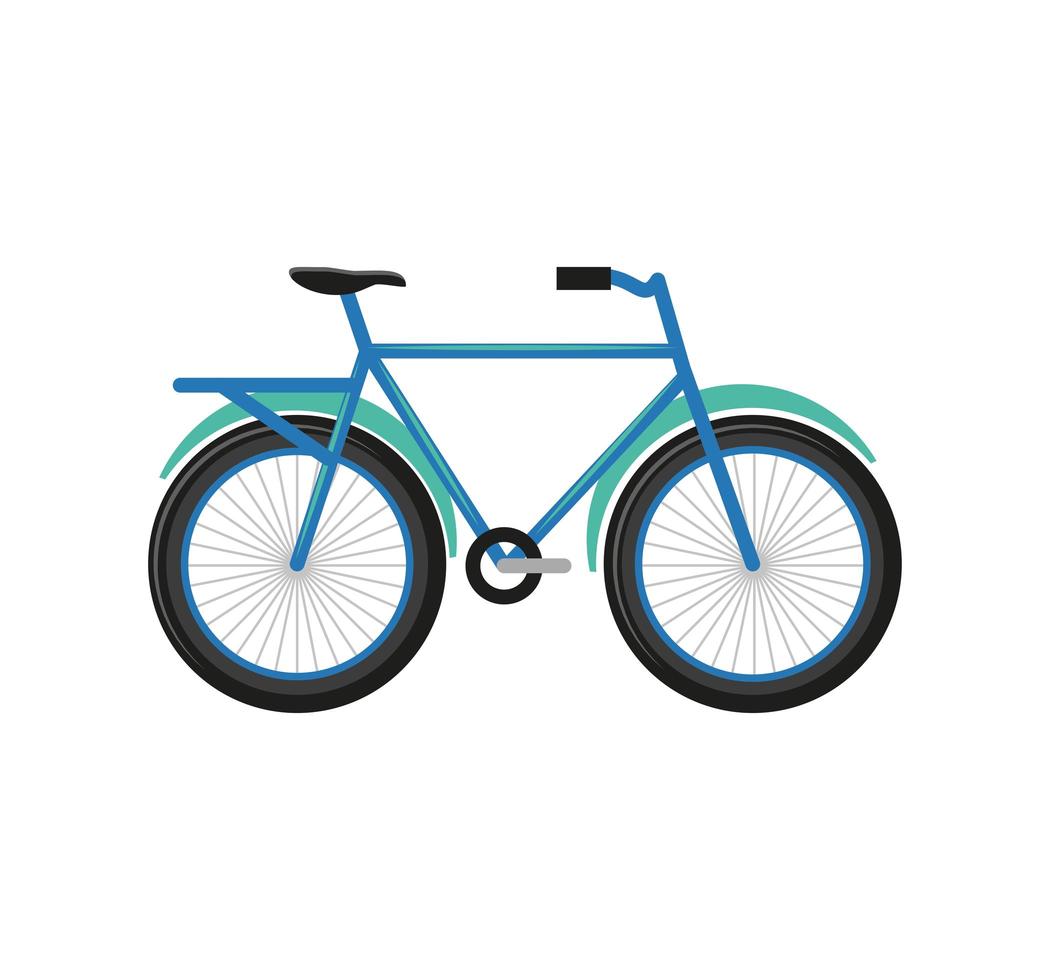blue bicycle transport vector