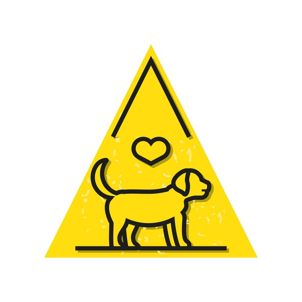 pet love signpost vector