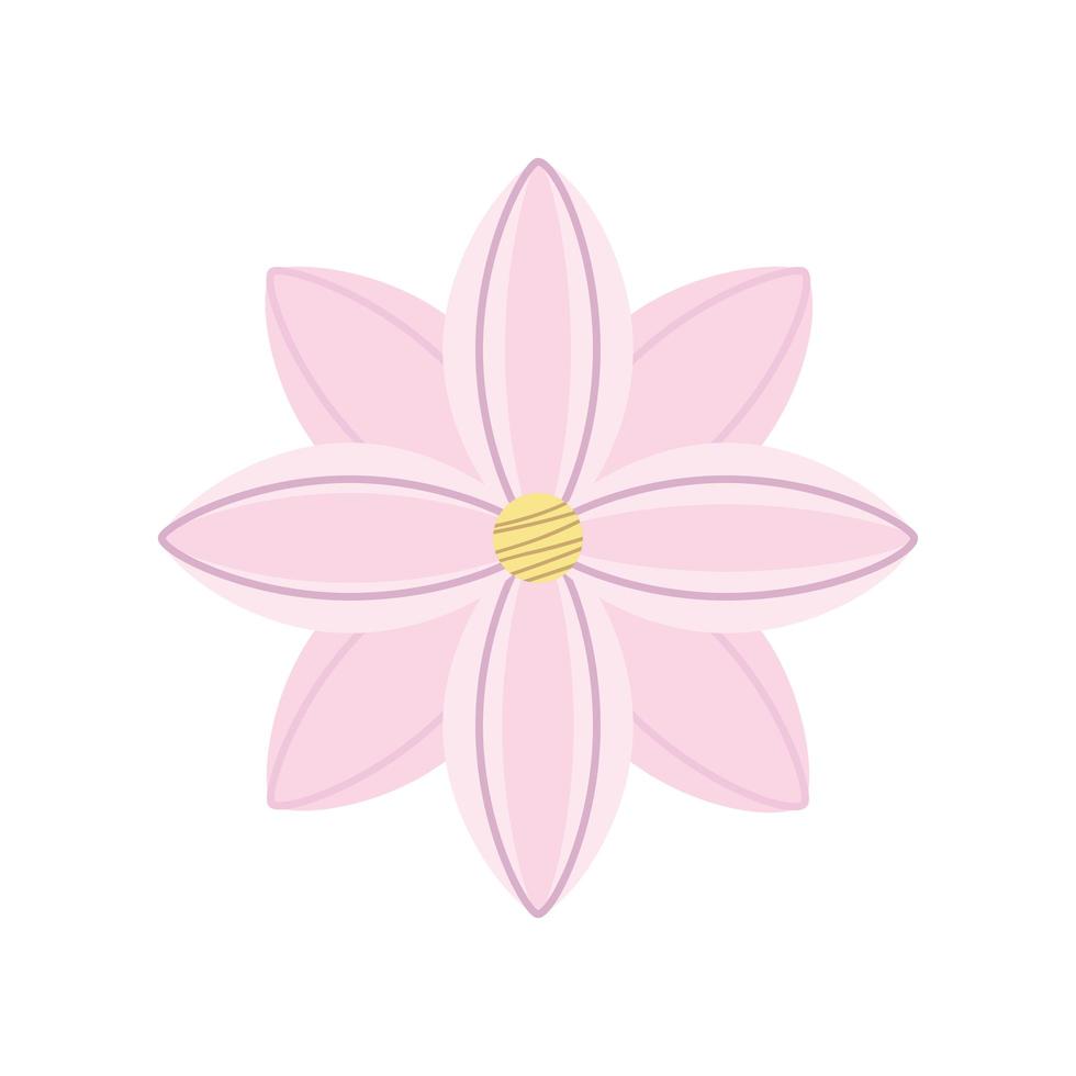 pink flower decoration vector