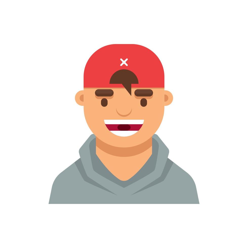 Man avatar flat vector illustration