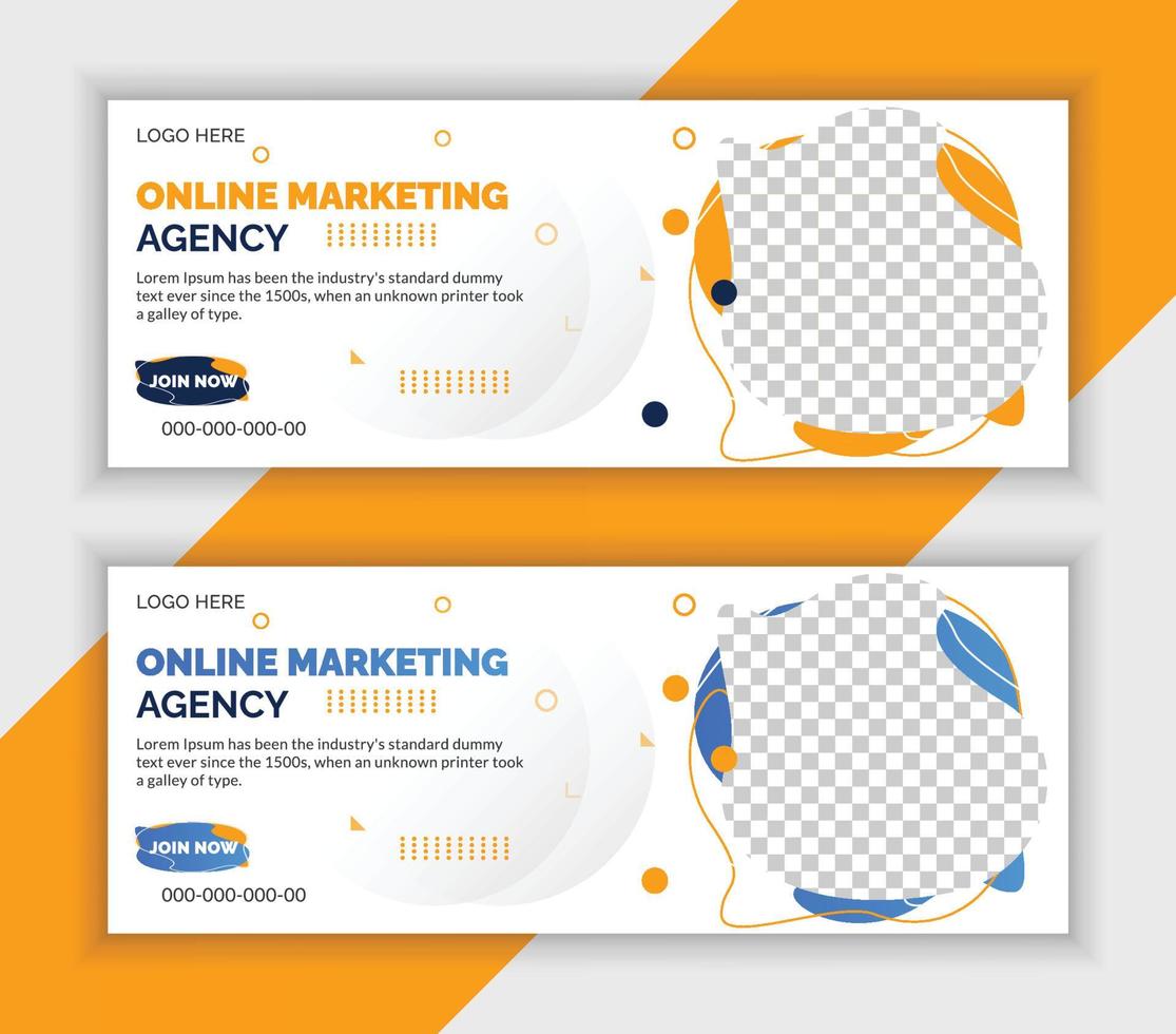 Digital marketing webinar web banner And social media post design vector