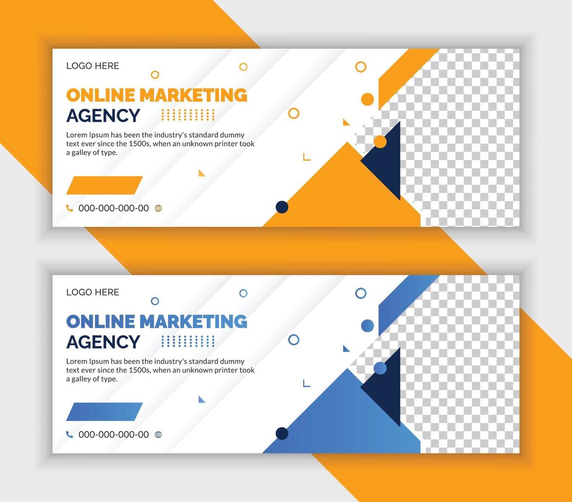 Digital marketing webinar web banner And social media post design vector