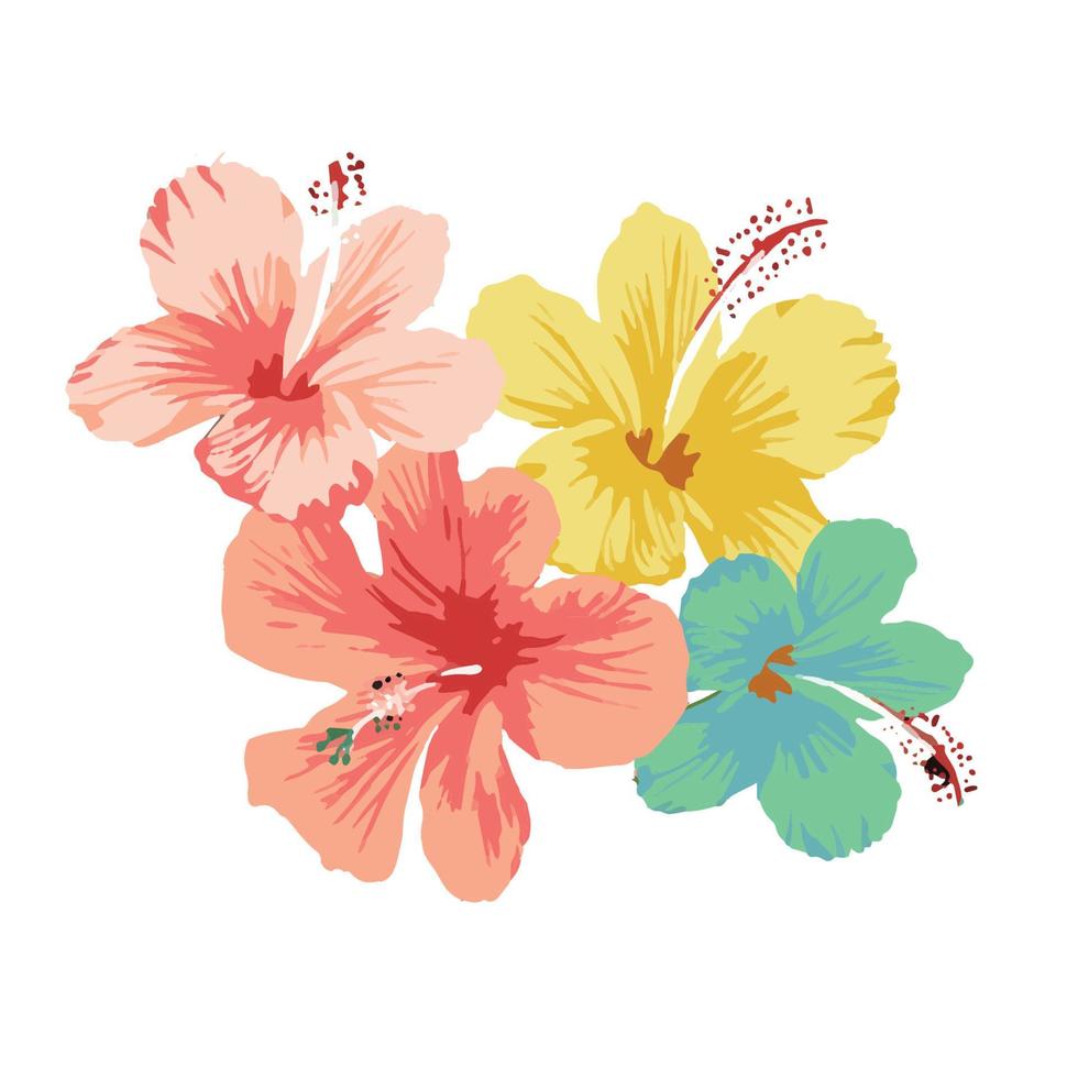Floral poster, invite. Vector arrangements for greeting card or invitation design