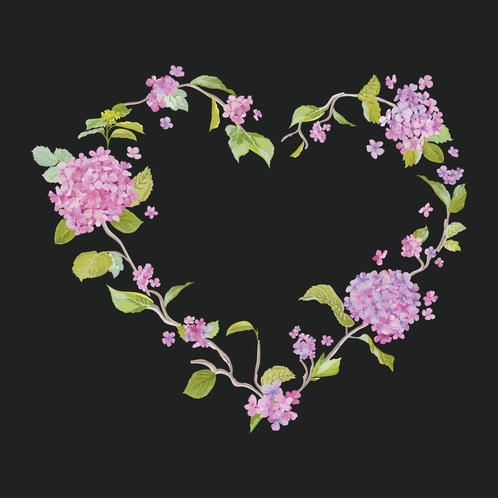 Floral poster, invite. Vector arrangements for greeting card or invitation design