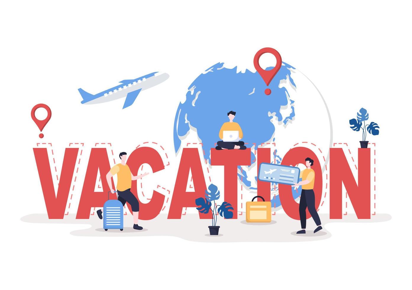 Travel Around The World Vector Illustration Background. Time to Visits Icon Landmarks and Other Tourist Attractions of the Country