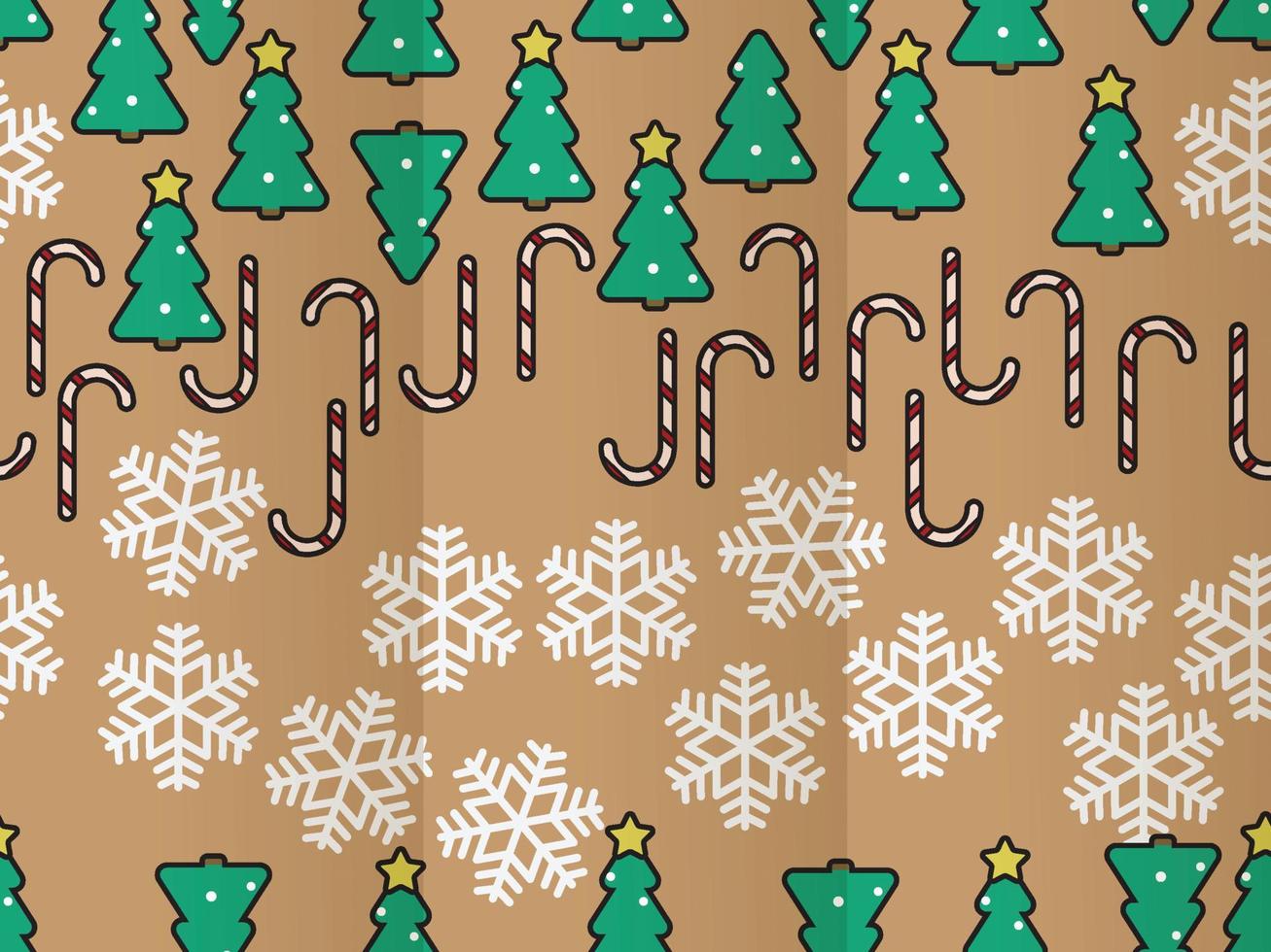 Seamless Pattern with Christmas Ornament Flat Design vector