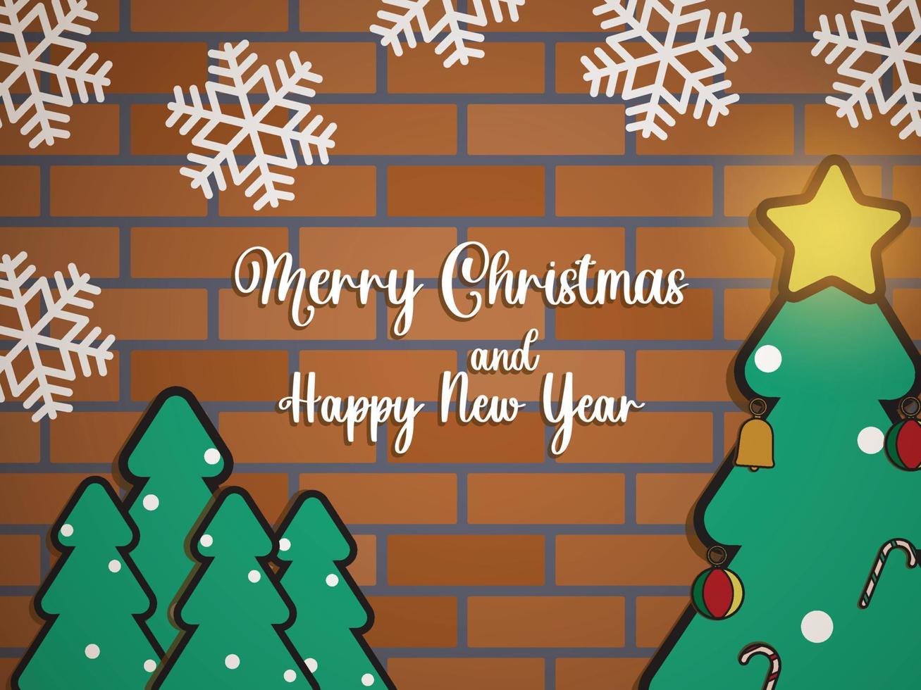 Christmas Background Flat Design Template vector