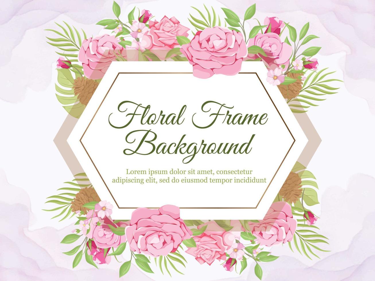 Wedding Banner Background Floral and Leaves Template vector