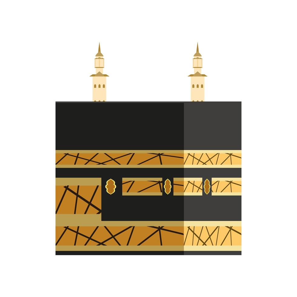 mecca islamic building vector