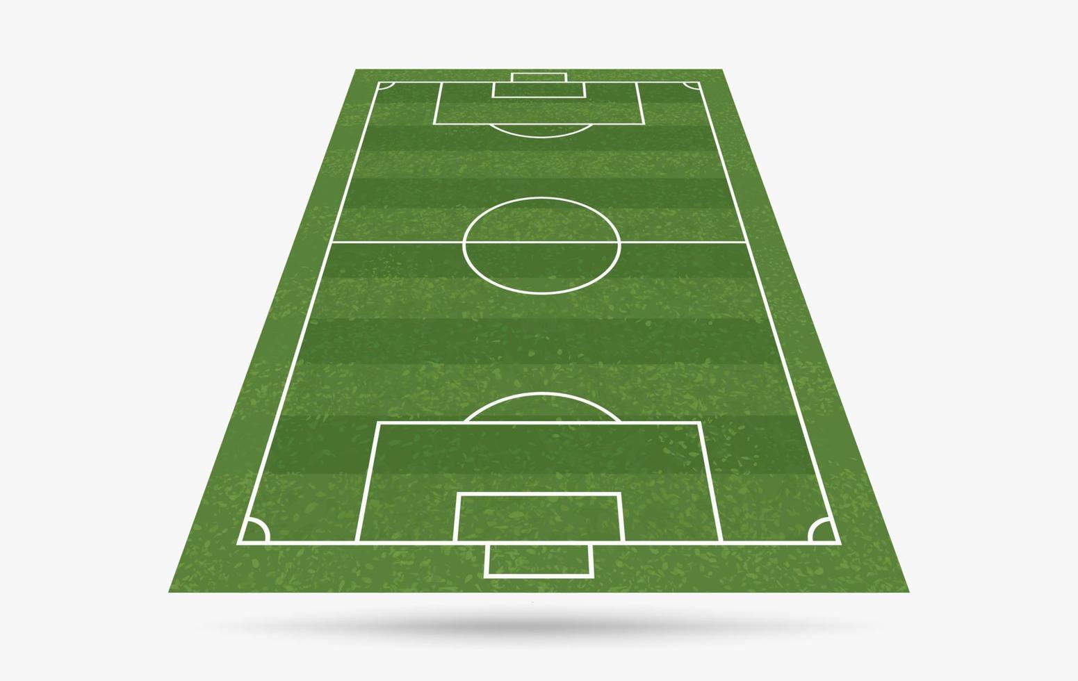 campo de fútbol o campo de fútbol aislado sobre fondo blanco. elementos de perspectiva. vector. vector