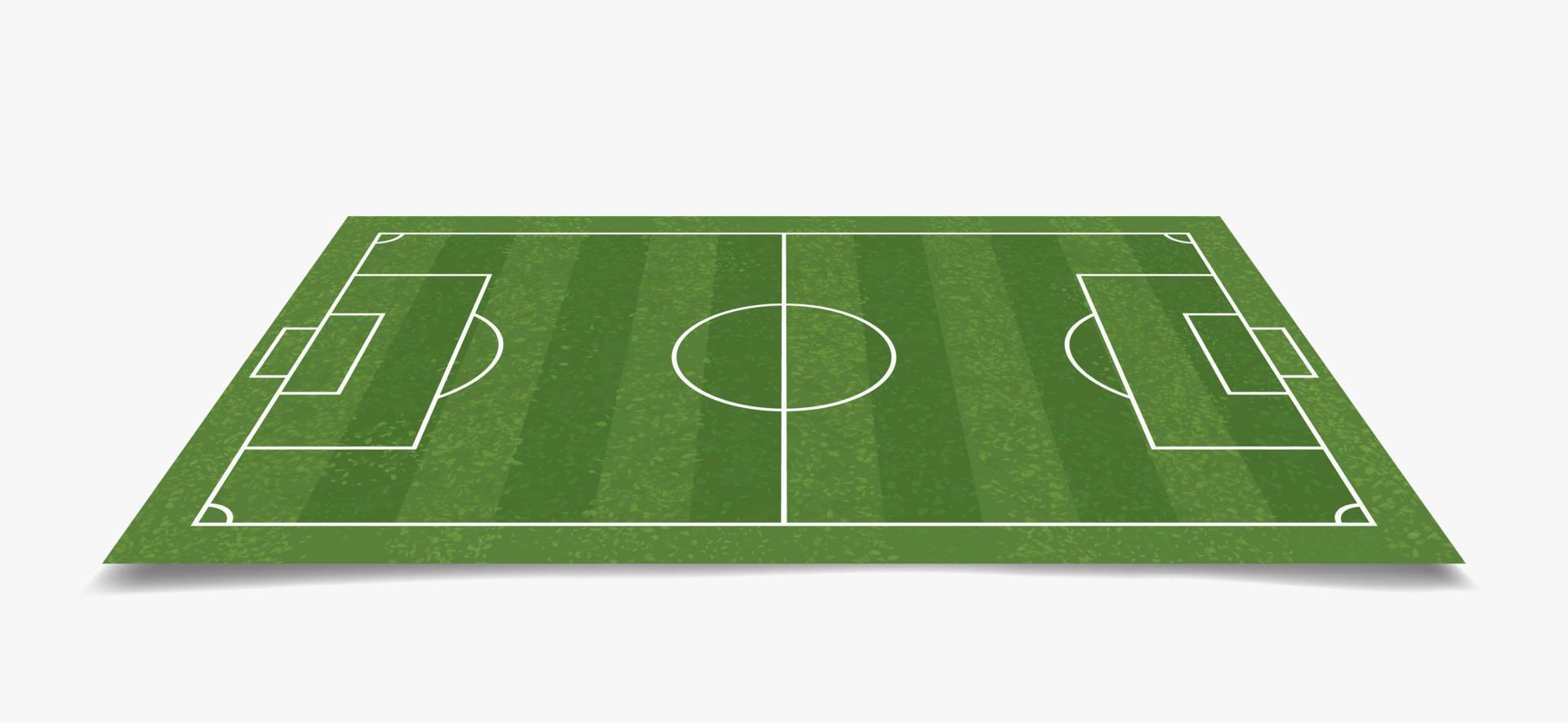 campo de fútbol o campo de fútbol aislado sobre fondo blanco. elementos de perspectiva. vector. vector